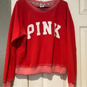 PINK crewneck oversized sweater!
